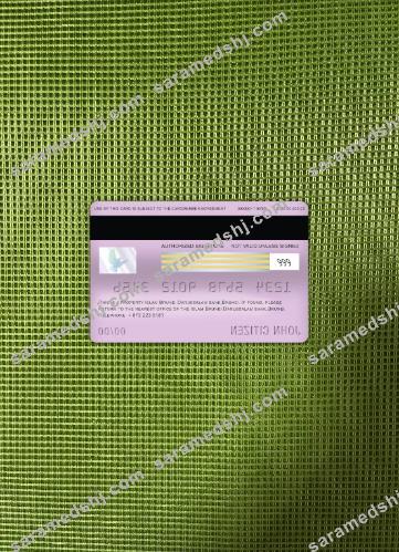 Brunei Bank Islam Brunei Darussalam bank visa debit card photolook back